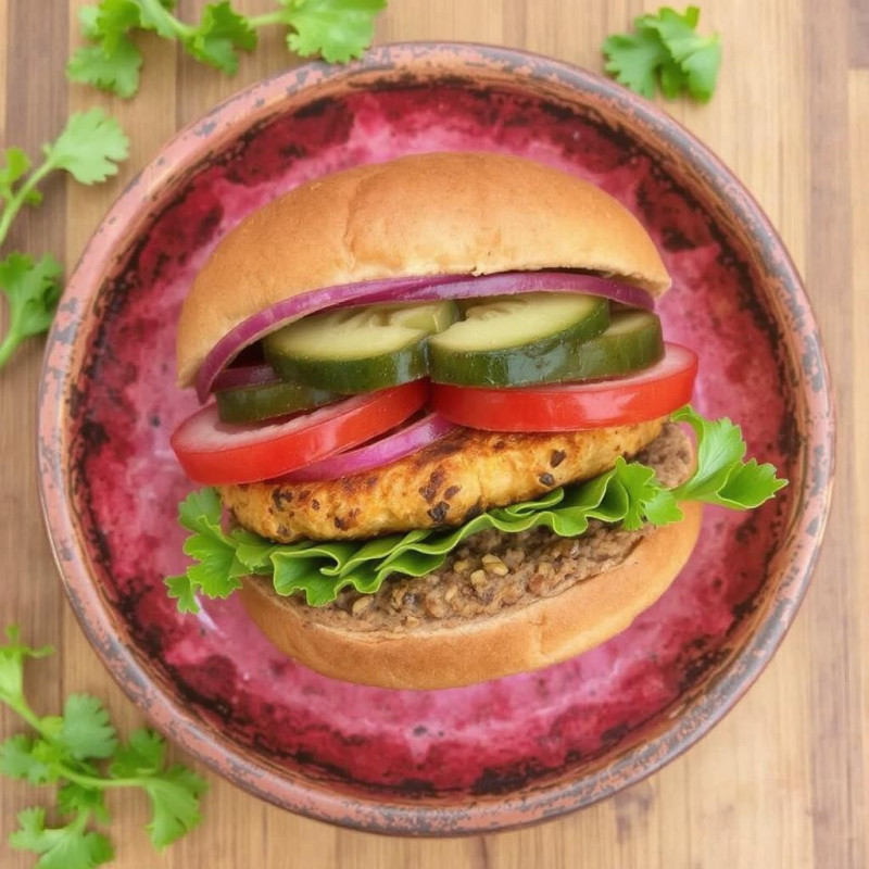 Veggie Burger - 1VegetarianDelicious Veggie Burger - Perfect for Vegan & Vegetarian Meals Veggie Burger - 1VegetarianDelicious Veggie Burger - Perfect for Vegan & Vegetarian Meals