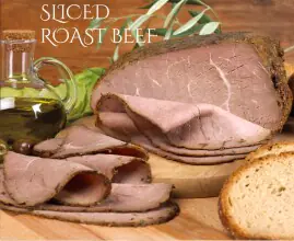 Roast Beef Topside chilled Sliced 250g e
