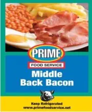 English Middle Cut Bacon 250g e