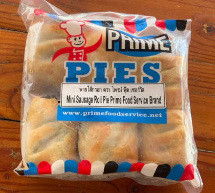 Cumberland pork Mini Sausage Rolls  6 in a pack 240g e