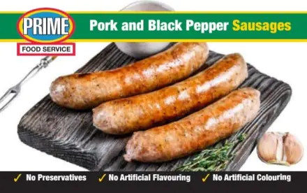 Pork & Black Pepper sausages 6 links  500g e