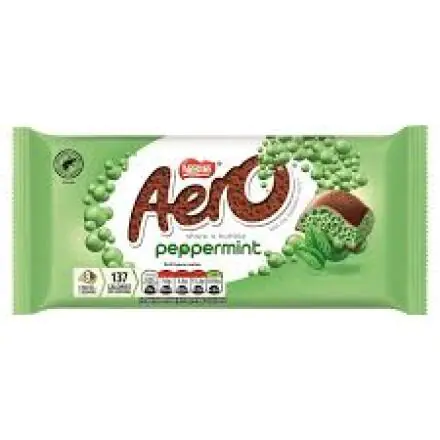 Nestle Aero Bubbly Peppermint Chocolate Bar 90g