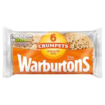 Warburtons Crumpets 6 pack 396g