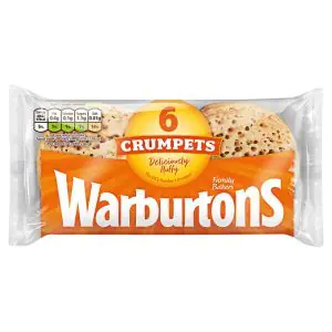 Warburtons Crumpets 6 pack 396g