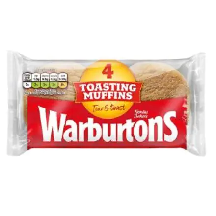 Warburtons Toasting muffins 4 Pack 284g