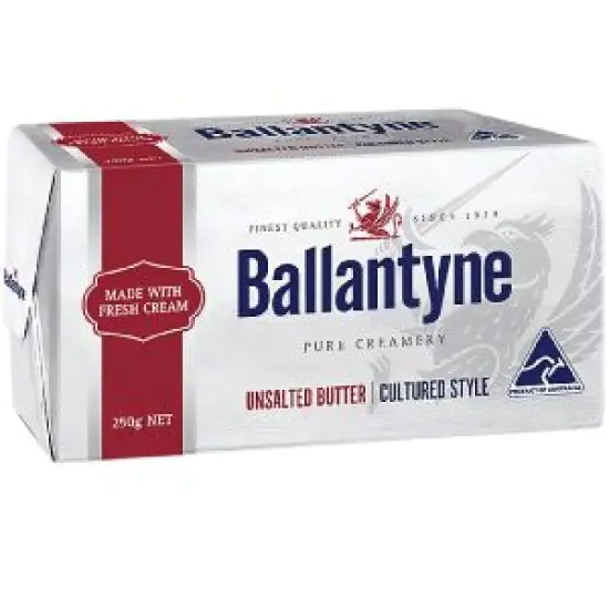 Ballantyne Pure Creamery Unsalted Butter 250G
