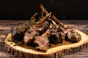 Grilled Lamb Loin Chops with Mint Sauce