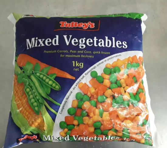 Talleys mixed vegetables 1 Kilo